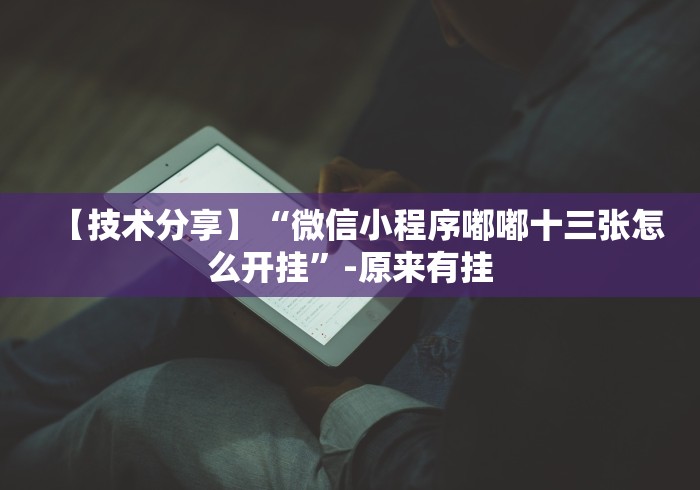 【技术分享】“微信小程序嘟嘟十三张怎么开挂”-原来有挂 【技术分享】“微信小程序嘟嘟十三张怎么开挂”-原来有挂