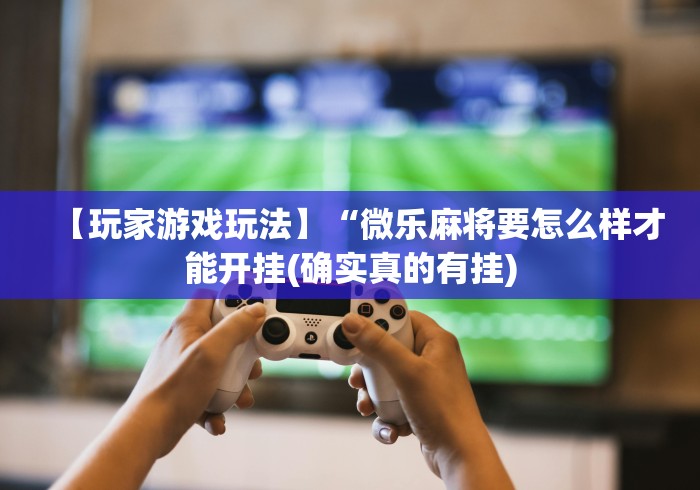 【玩家游戏玩法】“微乐麻将要怎么样才能开挂(确实真的有挂)