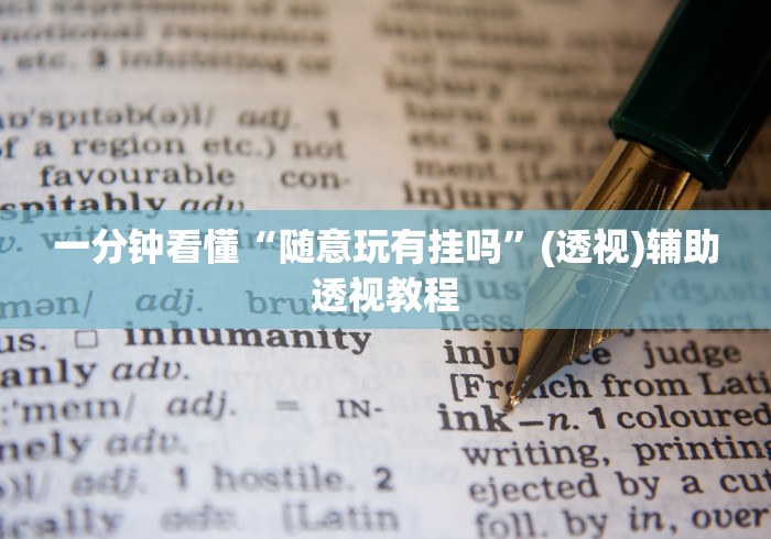 一分钟看懂“随意玩有挂吗”(透视)辅助透视教程 一分钟看懂“随意玩有挂吗”(透视)辅助透视教程