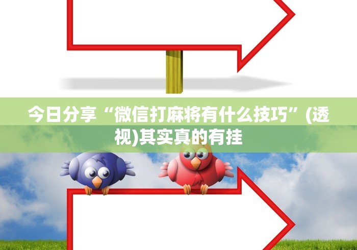 今日分享“微信打麻将有什么技巧”(透视)其实真的有挂