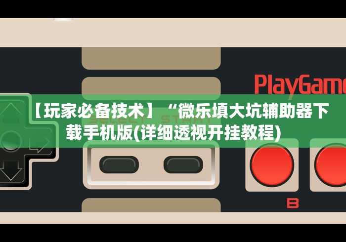 【玩家必备技术】“微乐填大坑辅助器下载手机版(详细透视开挂教程)