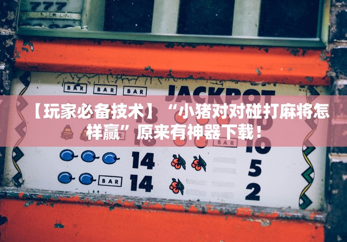 【玩家必备技术】“小猪对对碰打麻将怎样赢”原来有神器下载！