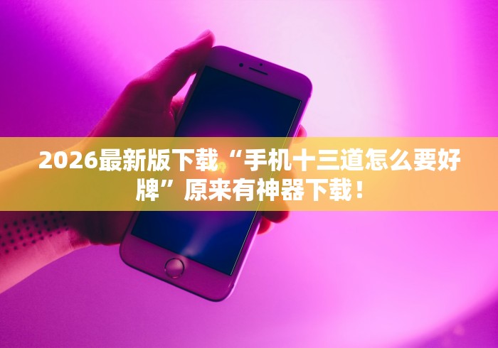 2026最新版下载“手机十三道怎么要好牌”原来有神器下载! 2026最新版下载“手机十三道怎么要好牌”原来有神器下载!