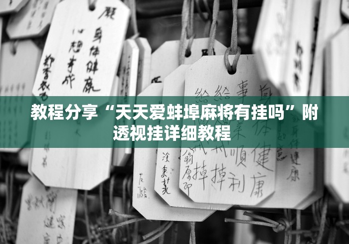 教程分享“天天爱蚌埠麻将有挂吗”附透视挂详细教程 教程分享“天天爱蚌埠麻将有挂吗”附透视挂详细教程