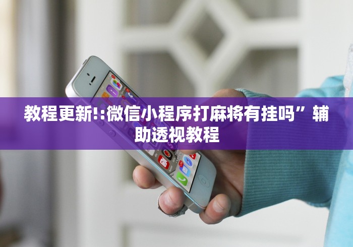 教程更新!:微信小程序打麻将有挂吗”辅助透视教程