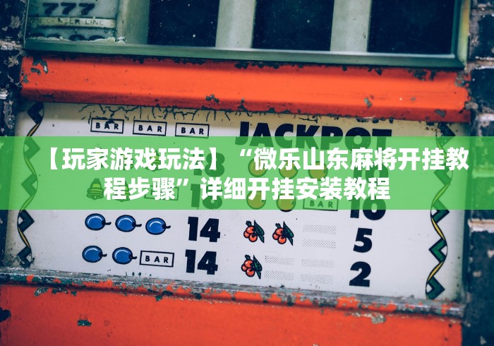 【玩家游戏玩法】“微乐山东麻将开挂教程步骤”详细开挂安装教程