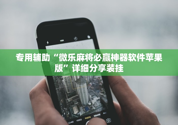 专用辅助“微乐麻将必赢神器软件苹果版”详细分享装挂