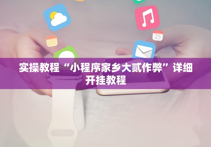 实操教程“小程序家乡大贰作弊	”详细开挂教程
