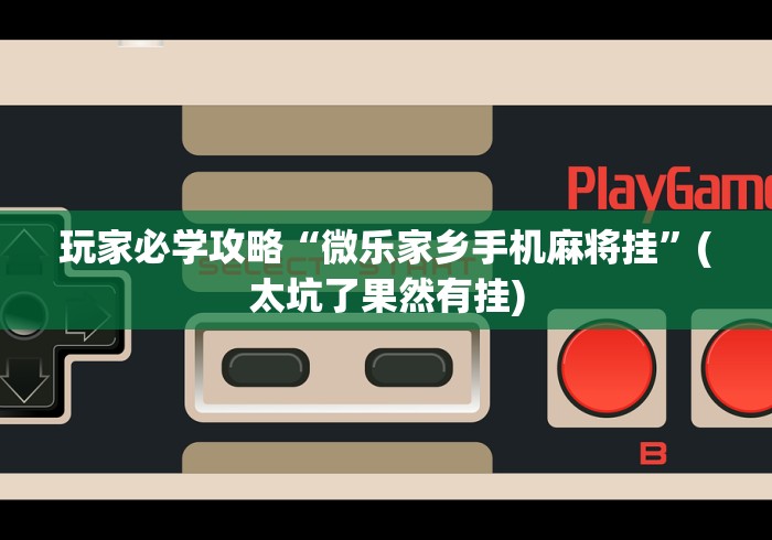 玩家必学攻略“微乐家乡手机麻将挂	”(太坑了果然有挂)
