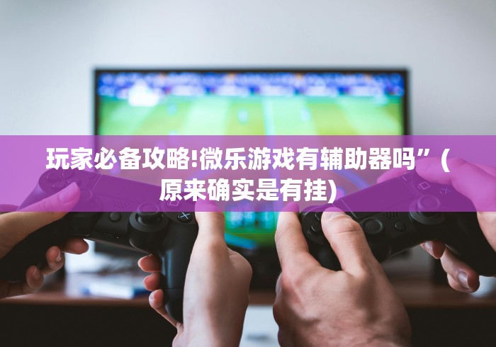 玩家必备攻略!微乐游戏有辅助器吗”(原来确实是有挂)