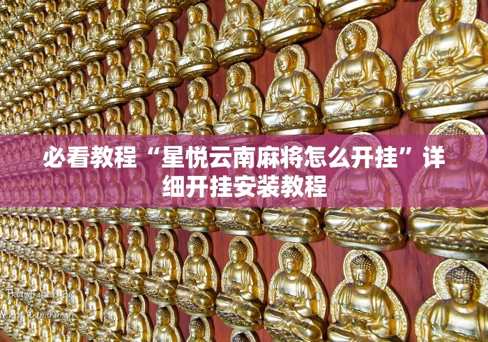 必看教程“星悦云南麻将怎么开挂	”详细开挂安装教程