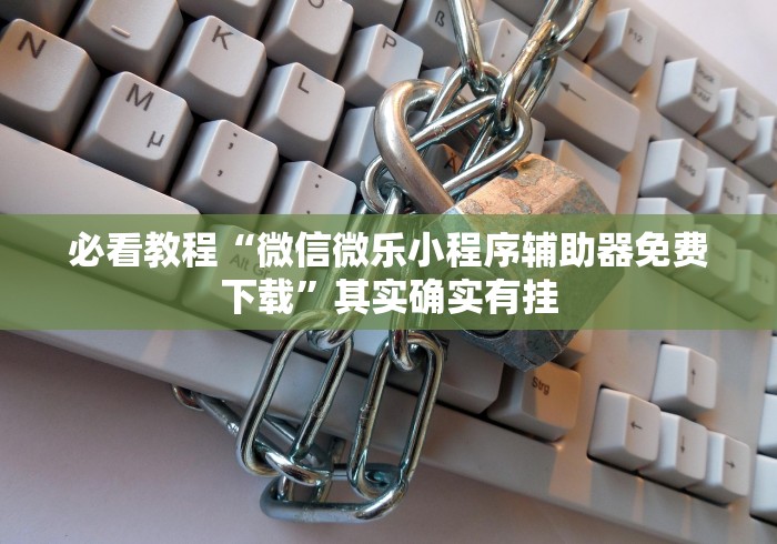 必看教程“微信微乐小程序辅助器免费下载”其实确实有挂