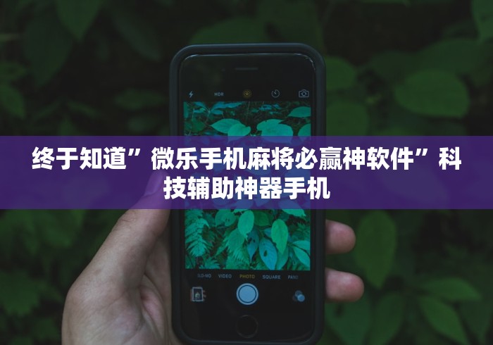 终于知道”微乐手机麻将必赢神软件”科技辅助神器手机