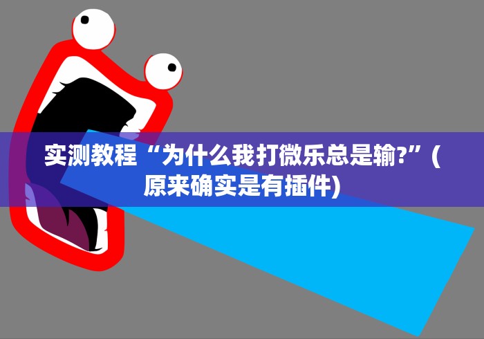 实测教程“为什么我打微乐总是输?”(原来确实是有插件)