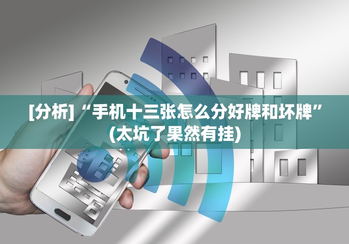 [分析]“手机十三张怎么分好牌和坏牌”(太坑了果然有挂)